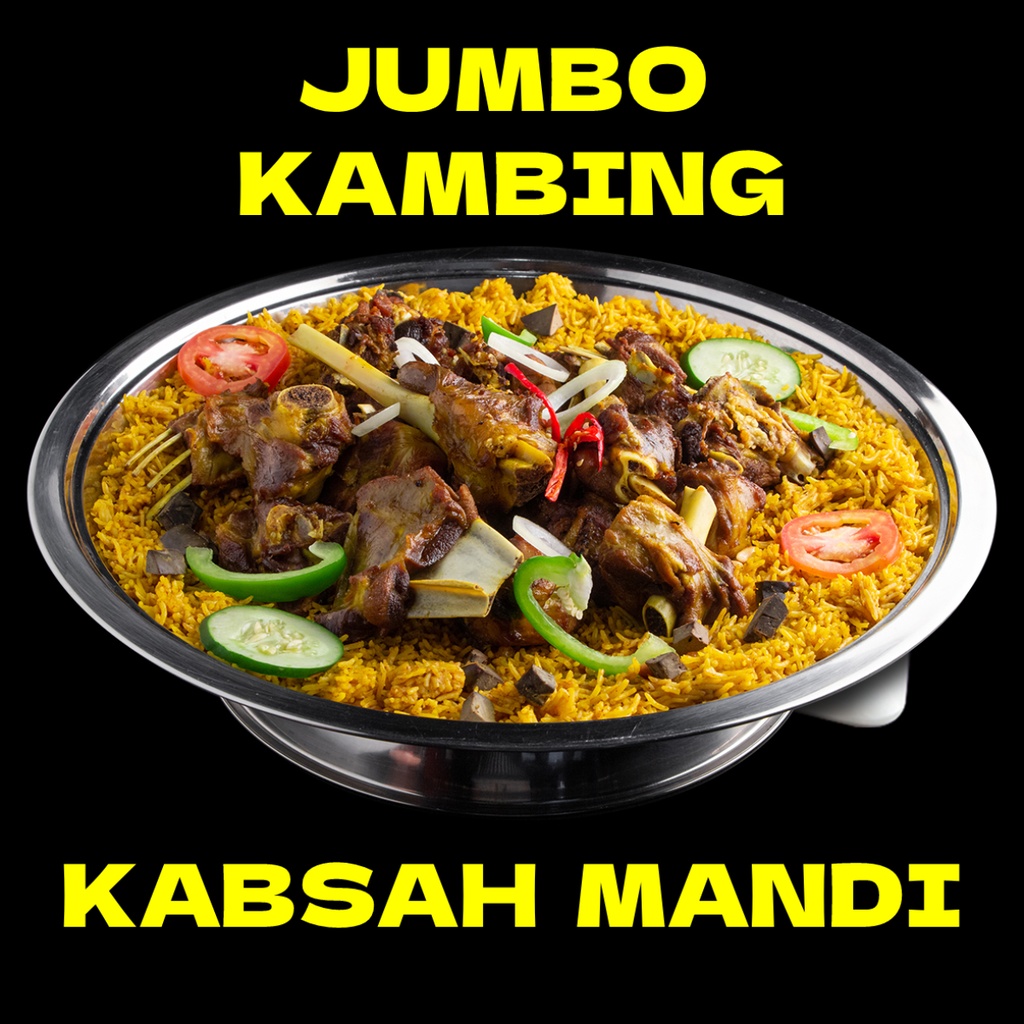 Nasi Kabsah Mandi Jumbo Kambing